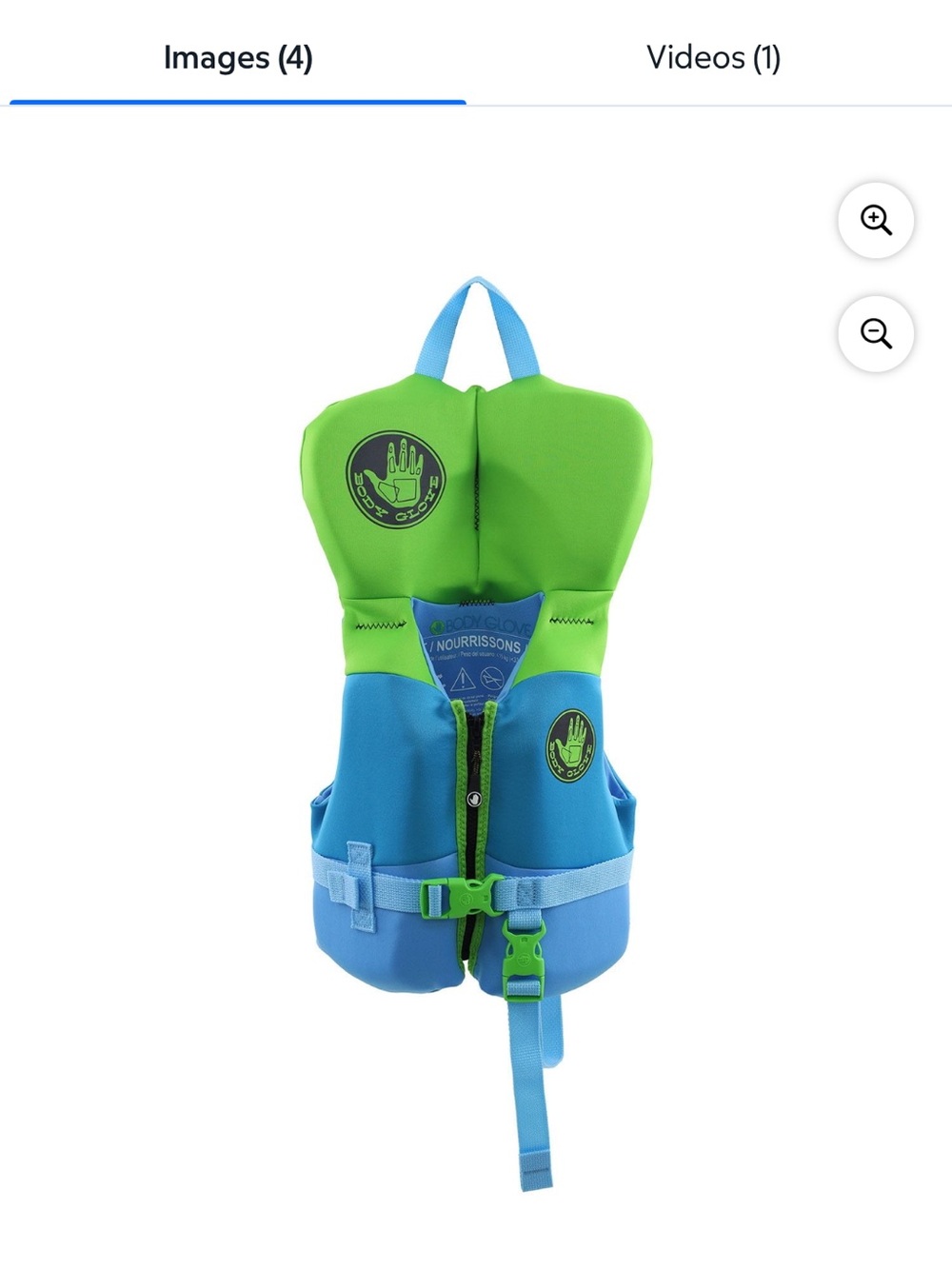 Body Glove Kids Life Jacket in Blue and Green
